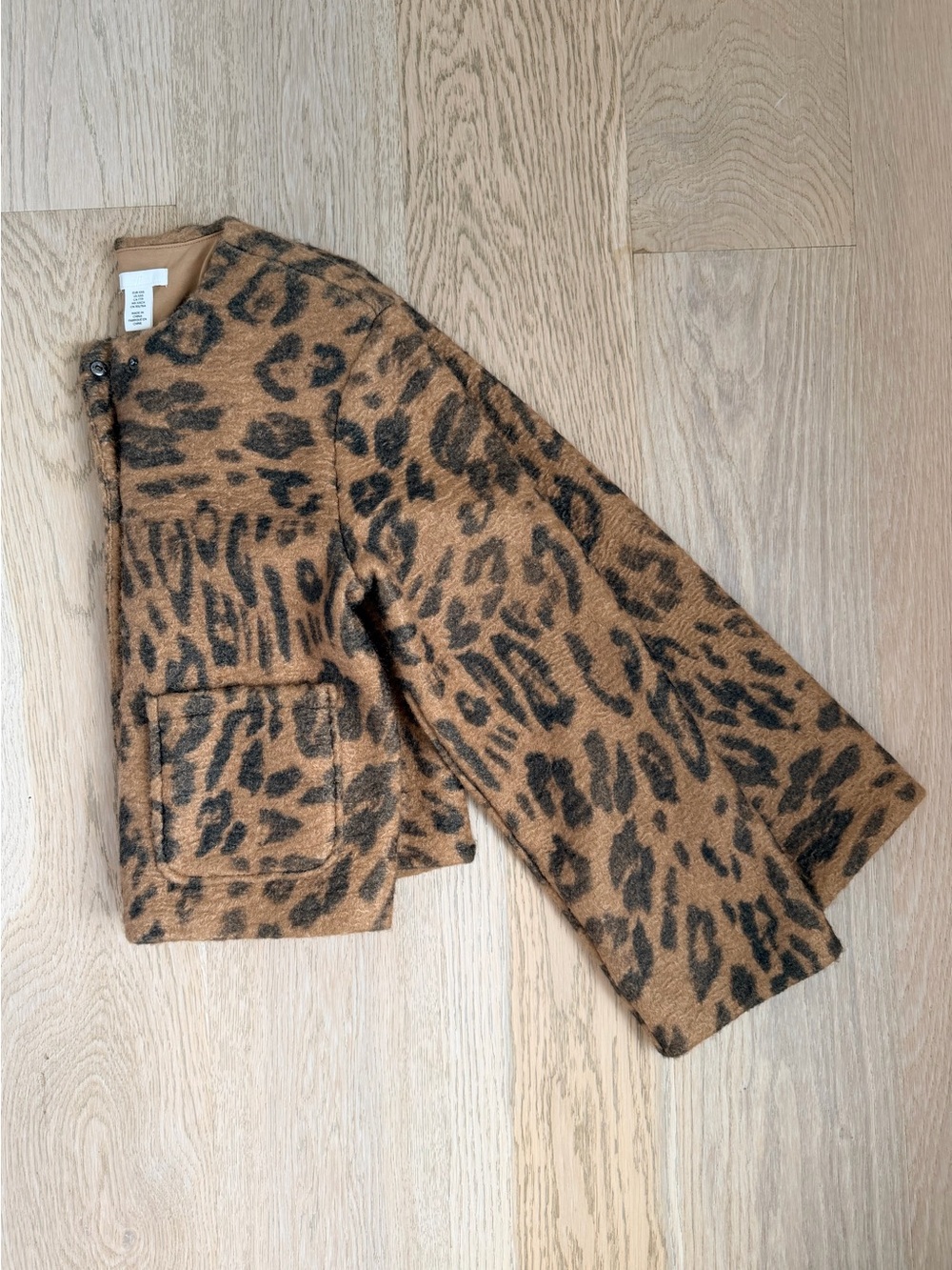 H&M Leopard Print Fuzzy Jacket